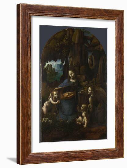 The Virgin of the Rocks, Between 1492 and 1508-Leonardo da Vinci-Framed Giclee Print