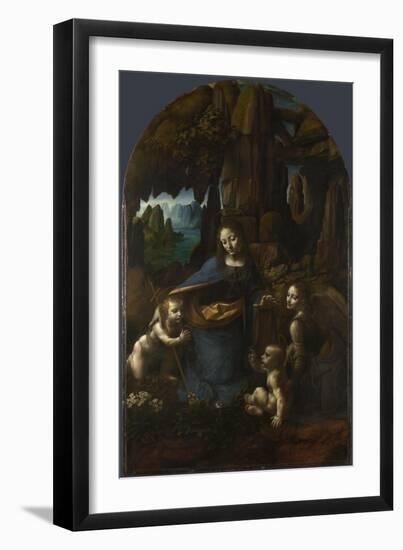 The Virgin of the Rocks, Between 1492 and 1508-Leonardo da Vinci-Framed Giclee Print