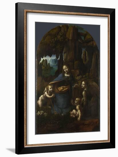 The Virgin of the Rocks, Between 1492 and 1508-Leonardo da Vinci-Framed Giclee Print