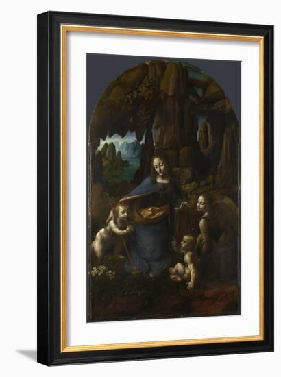 The Virgin of the Rocks, Between 1492 and 1508-Leonardo da Vinci-Framed Giclee Print