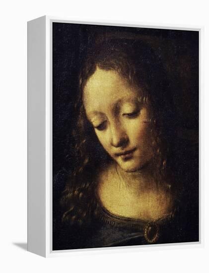 The Virgin of the Rocks Detail of Virgin-Leonardo da Vinci-Framed Premier Image Canvas