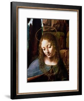 The Virgin of the Rocks (The Virgin with the Infant Saint John Adoring the Infant Christ )-Leonardo da Vinci-Framed Giclee Print
