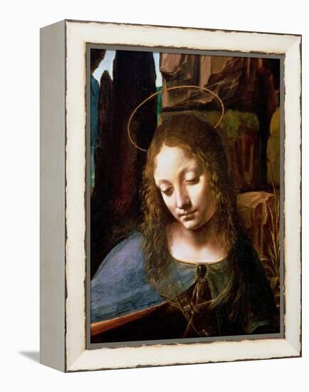 The Virgin of the Rocks (The Virgin with the Infant Saint John Adoring the Infant Christ )-Leonardo da Vinci-Framed Premier Image Canvas