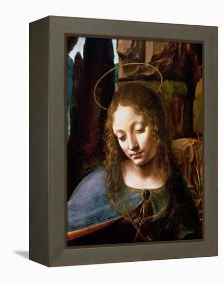 The Virgin of the Rocks (The Virgin with the Infant Saint John Adoring the Infant Christ )-Leonardo da Vinci-Framed Premier Image Canvas