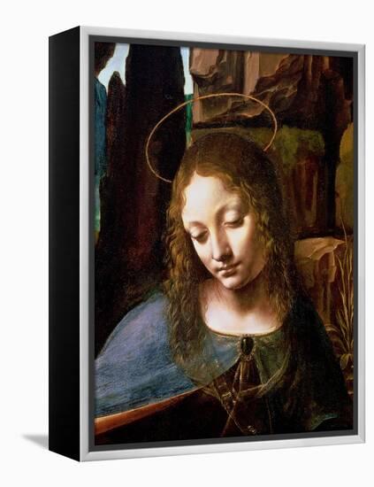 The Virgin of the Rocks (The Virgin with the Infant Saint John Adoring the Infant Christ )-Leonardo da Vinci-Framed Premier Image Canvas