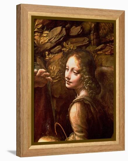 The Virgin of the Rocks (The Virgin with the Infant St. John Adoring the Infant Christ)-Leonardo da Vinci-Framed Premier Image Canvas