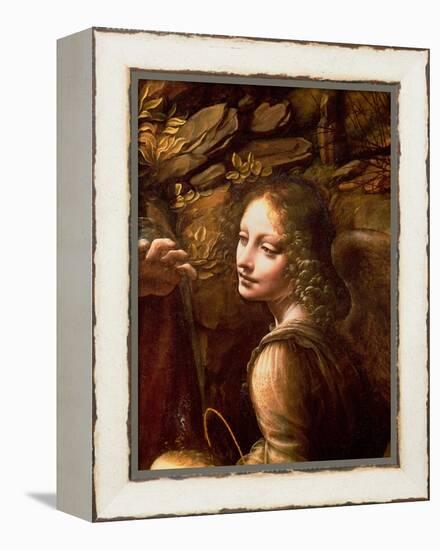 The Virgin of the Rocks (The Virgin with the Infant St. John Adoring the Infant Christ)-Leonardo da Vinci-Framed Premier Image Canvas