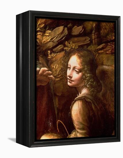 The Virgin of the Rocks (The Virgin with the Infant St. John Adoring the Infant Christ)-Leonardo da Vinci-Framed Premier Image Canvas