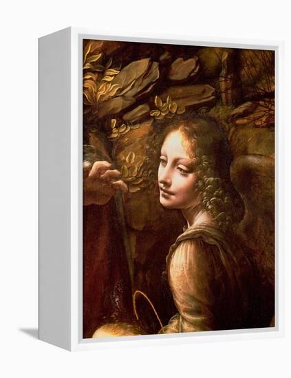 The Virgin of the Rocks (The Virgin with the Infant St. John Adoring the Infant Christ)-Leonardo da Vinci-Framed Premier Image Canvas