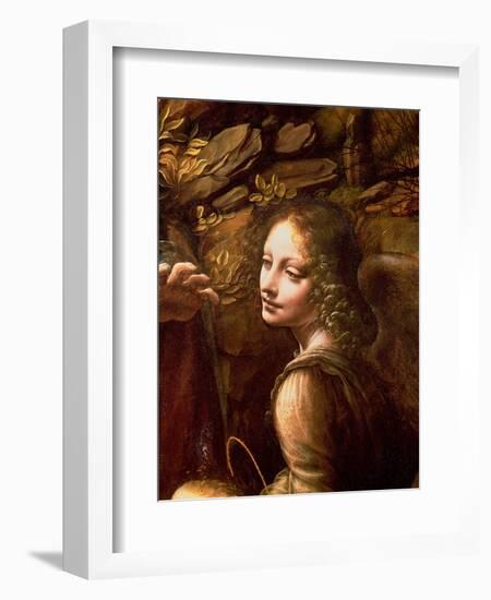 The Virgin of the Rocks (The Virgin with the Infant St. John Adoring the Infant Christ)-Leonardo da Vinci-Framed Premium Giclee Print