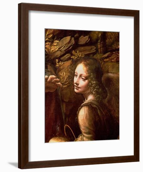 The Virgin of the Rocks (The Virgin with the Infant St. John Adoring the Infant Christ)-Leonardo da Vinci-Framed Giclee Print