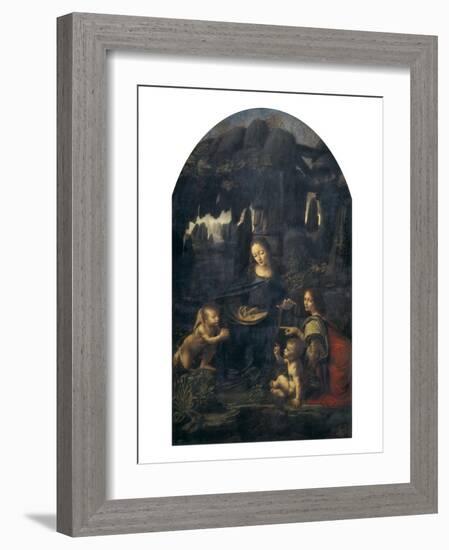 The Virgin of the Rocks-Leonardo da Vinci-Framed Art Print