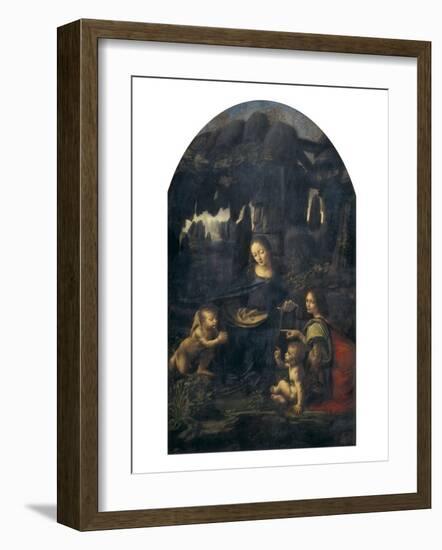 The Virgin of the Rocks-Leonardo da Vinci-Framed Art Print