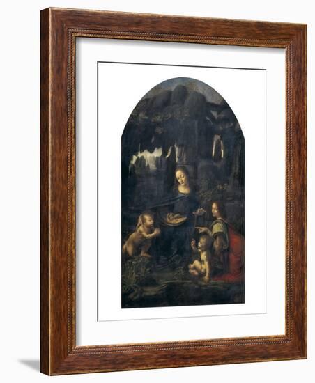 The Virgin of the Rocks-Leonardo da Vinci-Framed Art Print