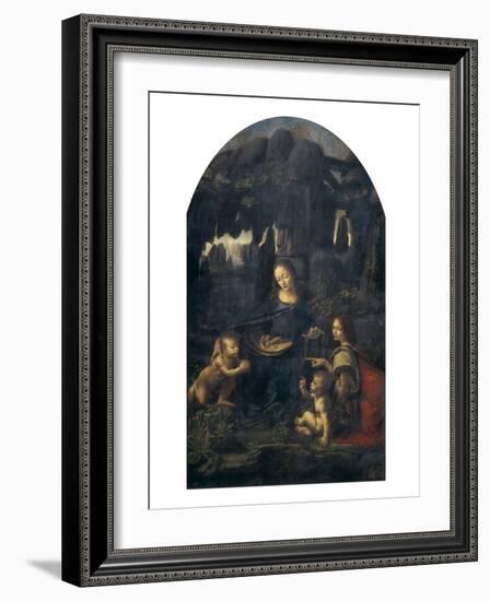 The Virgin of the Rocks-Leonardo da Vinci-Framed Art Print