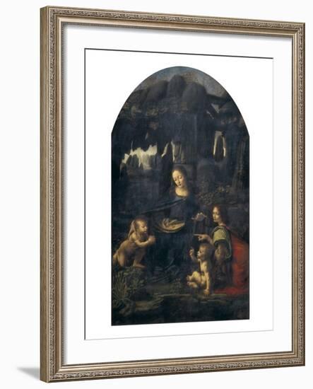 The Virgin of the Rocks-Leonardo da Vinci-Framed Art Print