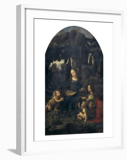 The Virgin of the Rocks-Leonardo da Vinci-Framed Art Print