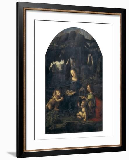 The Virgin of the Rocks-Leonardo da Vinci-Framed Art Print