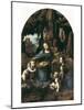 The Virgin of the Rocks-Leonardo da Vinci-Mounted Art Print