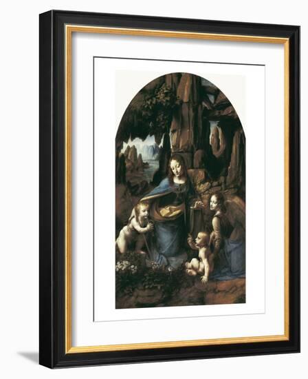 The Virgin of the Rocks-Leonardo da Vinci-Framed Art Print