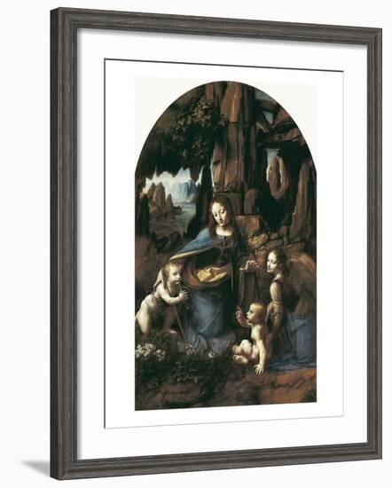 The Virgin of the Rocks-Leonardo da Vinci-Framed Art Print