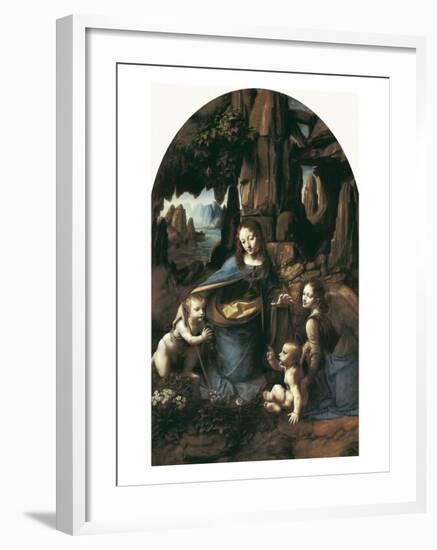 The Virgin of the Rocks-Leonardo da Vinci-Framed Art Print