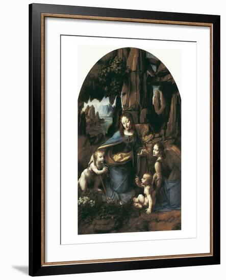 The Virgin of the Rocks-Leonardo da Vinci-Framed Art Print