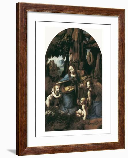 The Virgin of the Rocks-Leonardo da Vinci-Framed Art Print