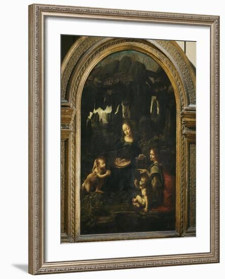 The Virgin of the Rocks-Leonardo da Vinci-Framed Giclee Print