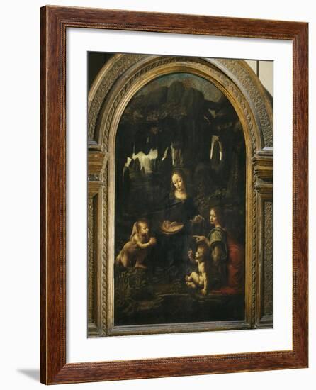 The Virgin of the Rocks-Leonardo da Vinci-Framed Giclee Print