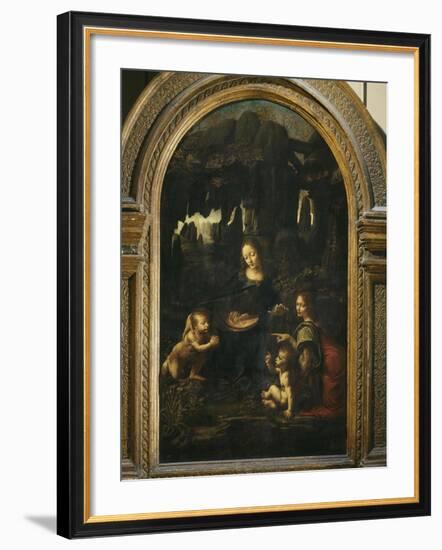 The Virgin of the Rocks-Leonardo da Vinci-Framed Giclee Print