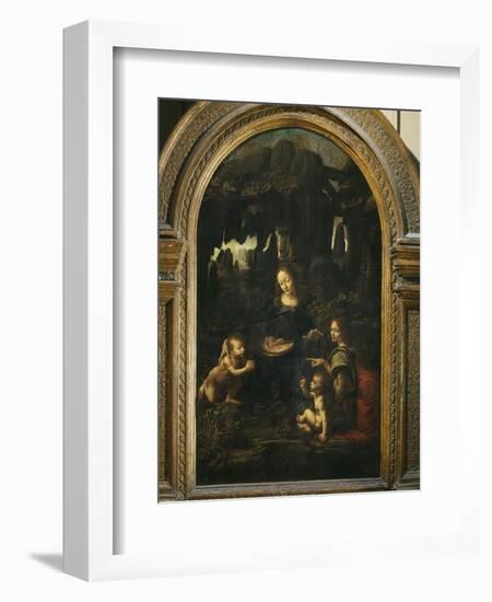 The Virgin of the Rocks-Leonardo da Vinci-Framed Giclee Print