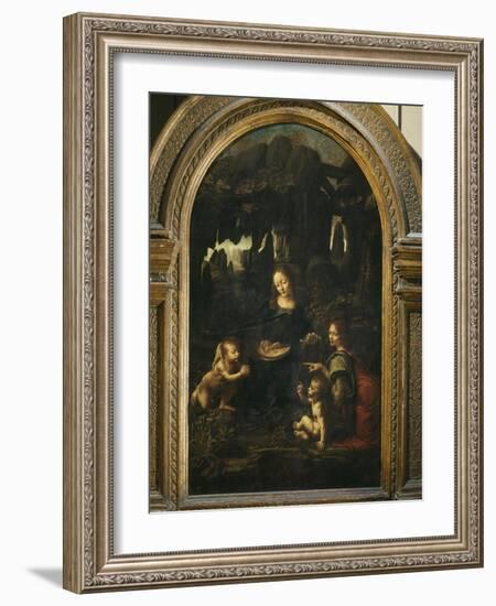 The Virgin of the Rocks-Leonardo da Vinci-Framed Giclee Print