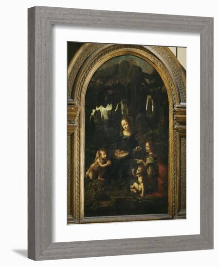 The Virgin of the Rocks-Leonardo da Vinci-Framed Giclee Print