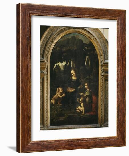 The Virgin of the Rocks-Leonardo da Vinci-Framed Giclee Print