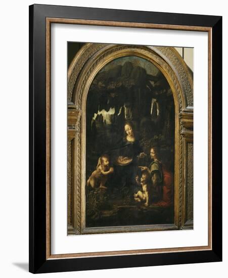 The Virgin of the Rocks-Leonardo da Vinci-Framed Giclee Print