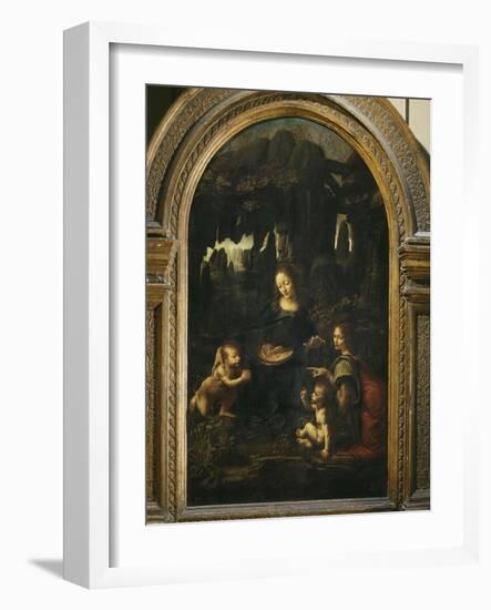 The Virgin of the Rocks-Leonardo da Vinci-Framed Giclee Print