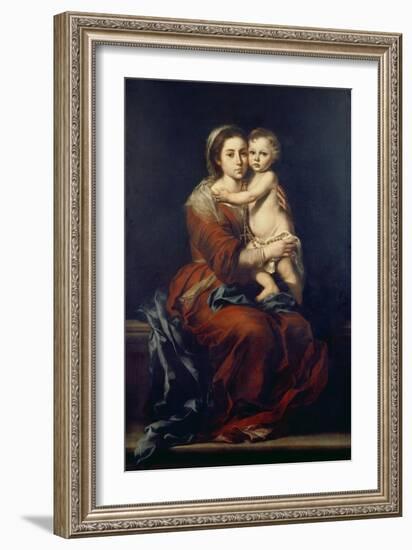 The Virgin of the Rosary, C. 1650-55-Bartolomé Estéban Murillo-Framed Giclee Print