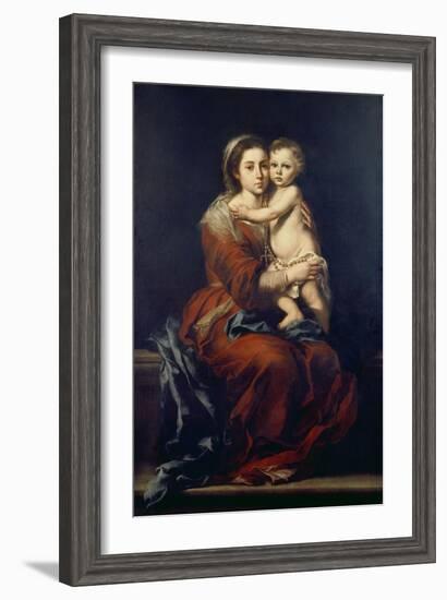 The Virgin of the Rosary, C. 1650-55-Bartolomé Estéban Murillo-Framed Giclee Print