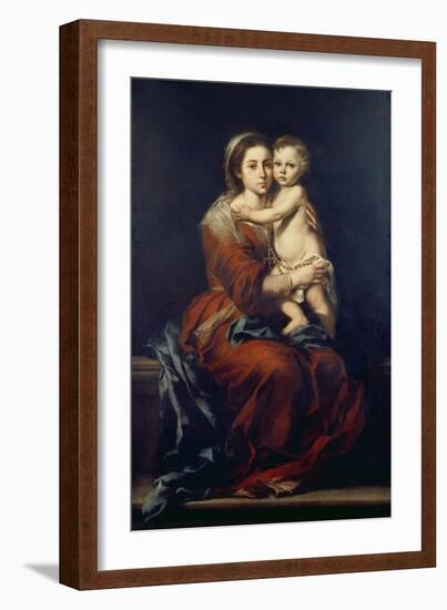 The Virgin of the Rosary, C. 1650-55-Bartolomé Estéban Murillo-Framed Giclee Print