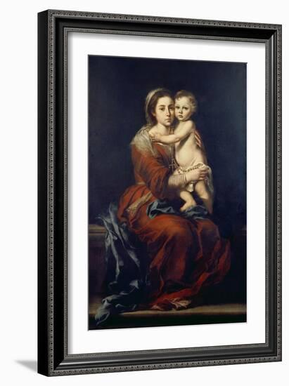 The Virgin of the Rosary, C. 1650-55-Bartolomé Estéban Murillo-Framed Giclee Print