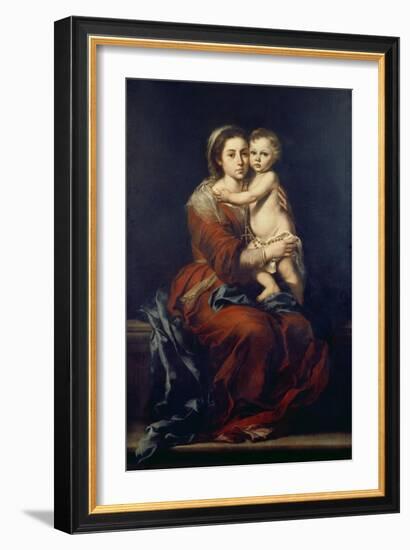 The Virgin of the Rosary, C. 1650-55-Bartolomé Estéban Murillo-Framed Giclee Print