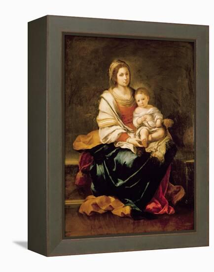 The Virgin of the Rosary-Bartolome Esteban Murillo-Framed Premier Image Canvas