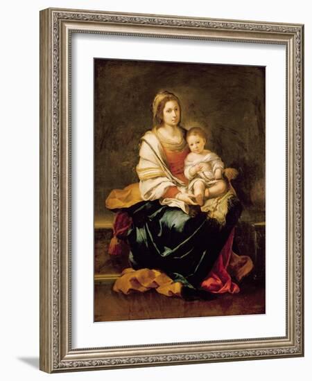 The Virgin of the Rosary-Bartolome Esteban Murillo-Framed Giclee Print