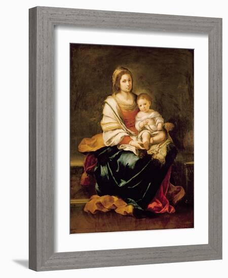 The Virgin of the Rosary-Bartolome Esteban Murillo-Framed Giclee Print