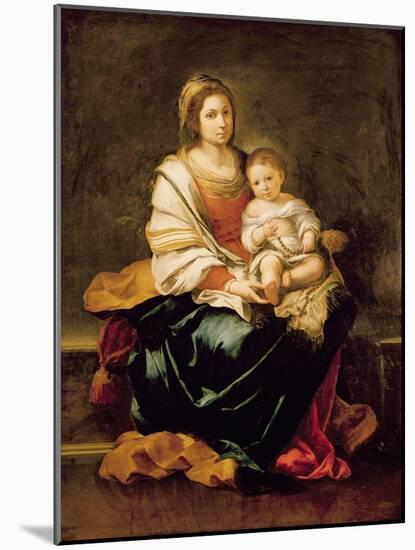 The Virgin of the Rosary-Bartolome Esteban Murillo-Mounted Giclee Print