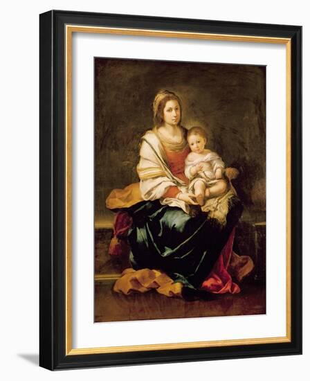 The Virgin of the Rosary-Bartolome Esteban Murillo-Framed Giclee Print