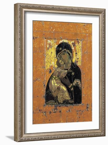 The Virgin of Vladimir, Byzantine Icon, Early 12th Century-null-Framed Giclee Print