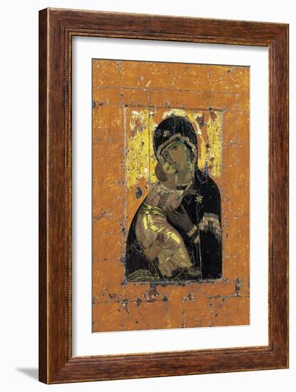 The Virgin of Vladimir, Byzantine Icon, Early 12th Century-null-Framed Giclee Print