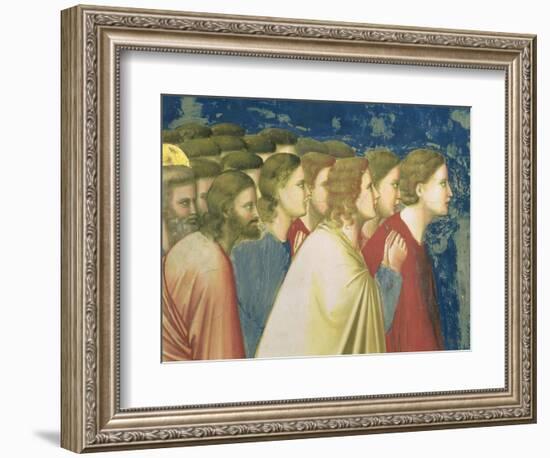 The Virgin's Suitors Praying before the Rods in the Temple, C.1305 (Detail)-Giotto di Bondone-Framed Giclee Print